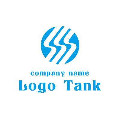 Logo design mark with three wavy lines (3494) Logo Tank Global